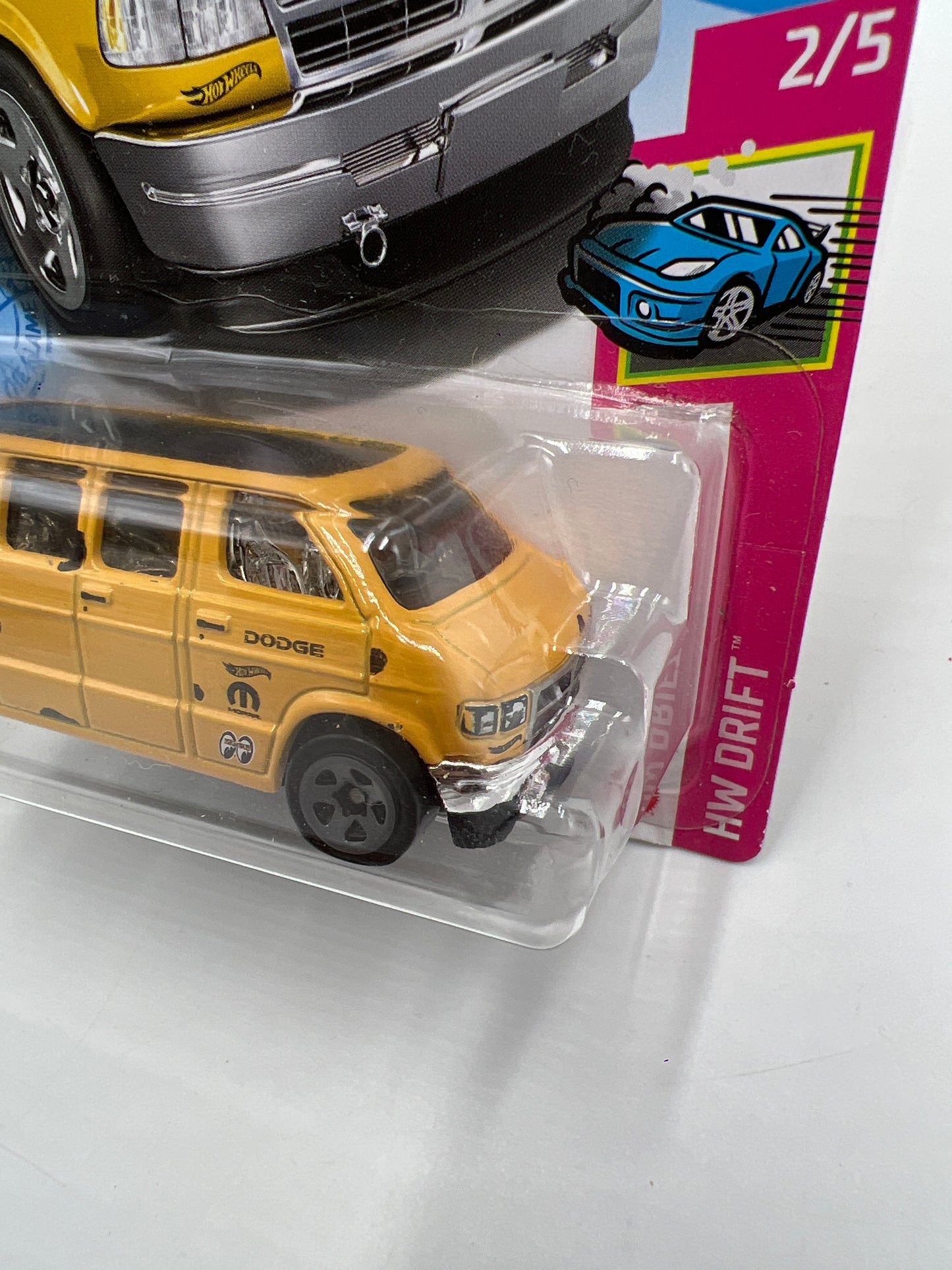 2021 Hot Wheels Drift #50 Dodge Van Yellow 40H