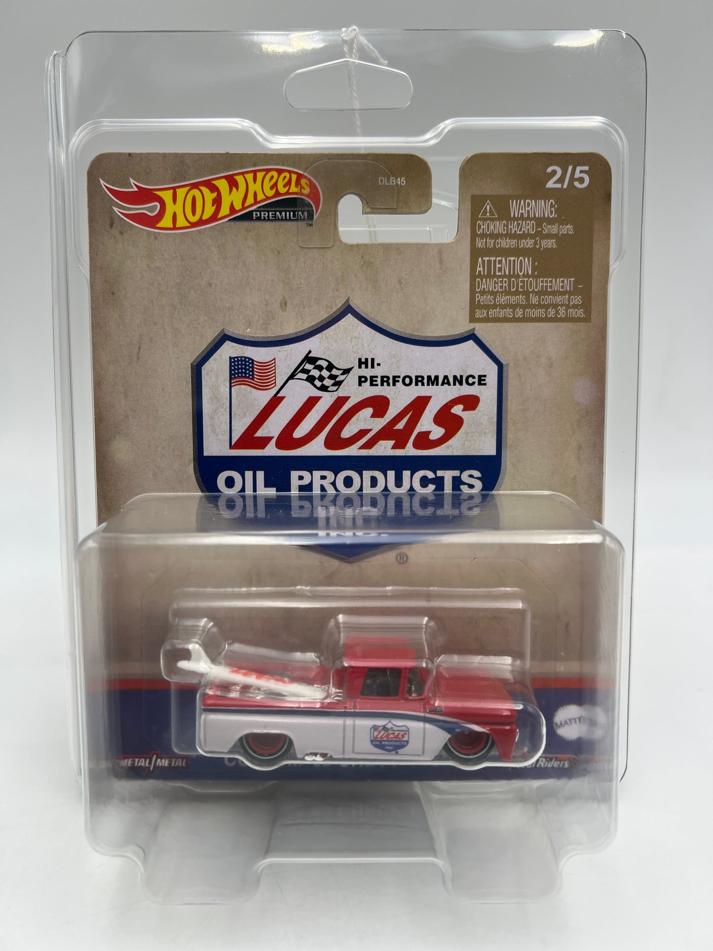 Hot Wheels Premium Vintage Oil #2 Lucas Oil Custom 62 Chevy Pickup W/Protector