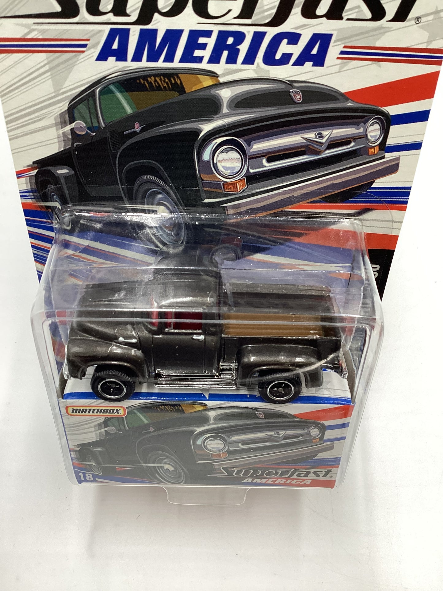 Matchbox Superfast America #18 1956 Ford F150 Dark Gray 170G