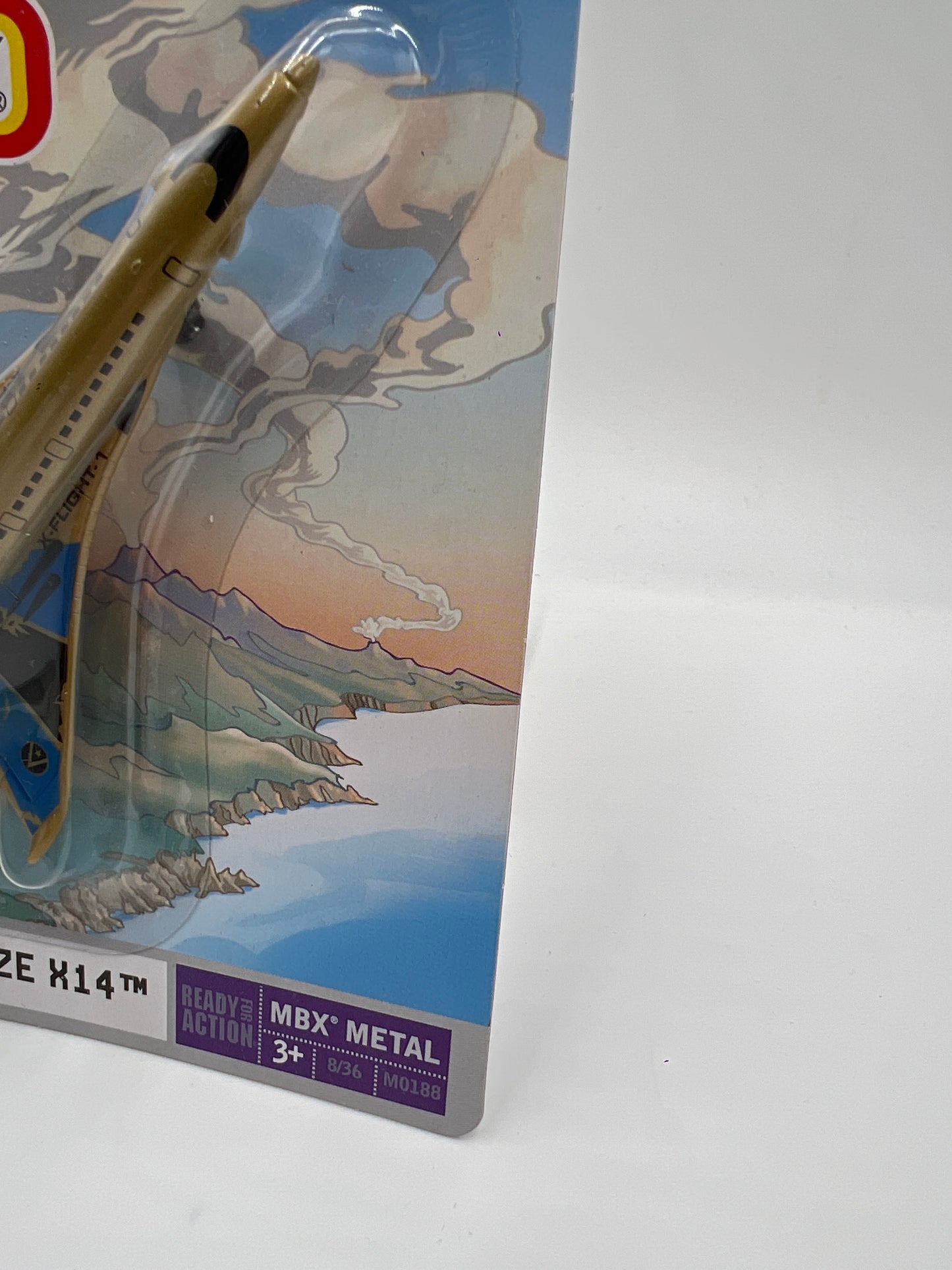 Matchbox Sky Busters MBX Metal #8 Jetblaze X14 Gold WW7