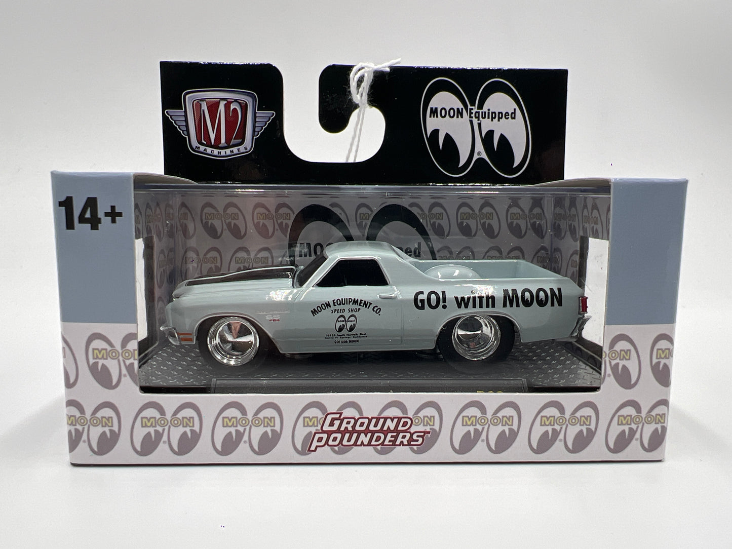 M2 Machines Ground Pounders Mooneyes 1970 Chevrolet El Camino SS 454 Light Blue R29