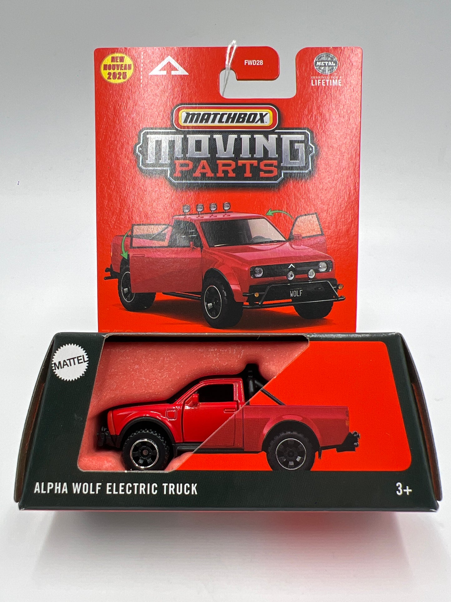 2025 Matchbox Moving Parts #7 Alpha Wolf Electric Truck Red 163F