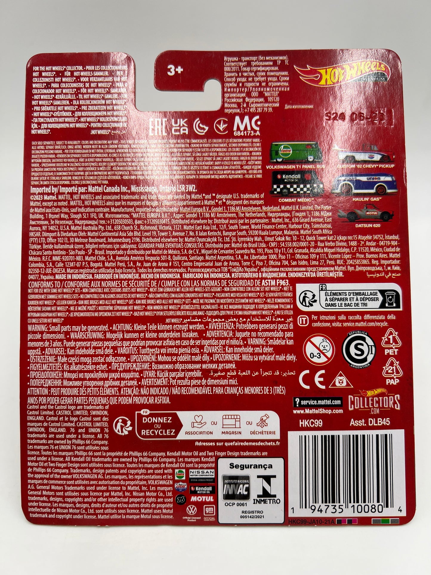 Hot Wheels Premium Vintage Oil #5 Datsun 620 Motul Red/Gray 244M