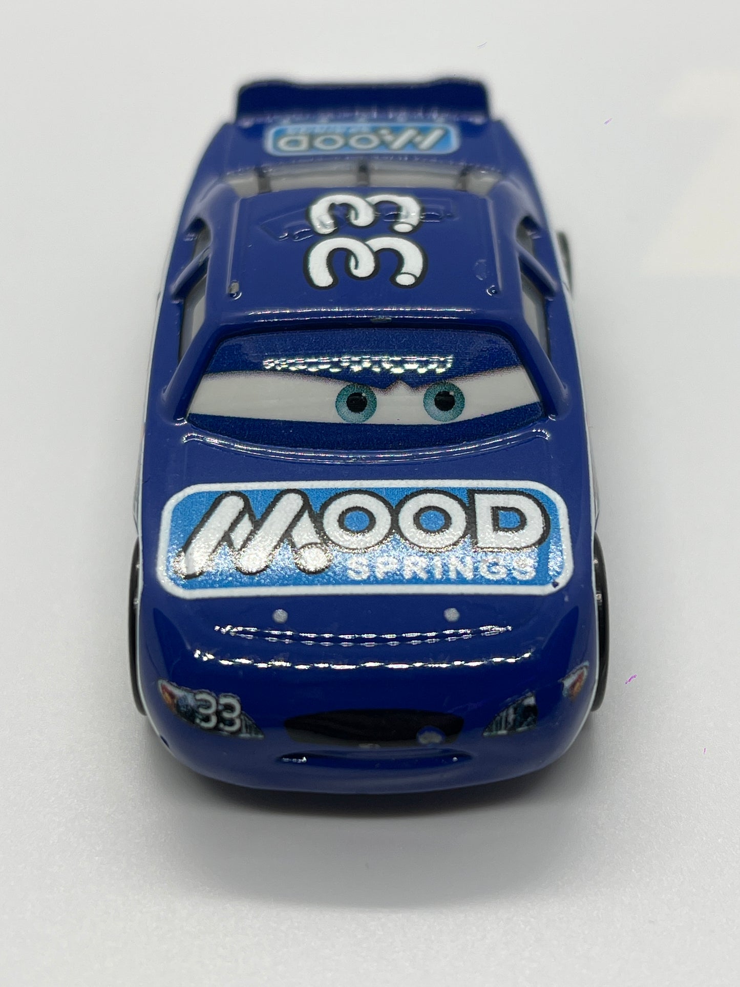 Disney Pixar Cars Dinoco 400 #33 Dud Throttleman Mood Springs Blue Loose