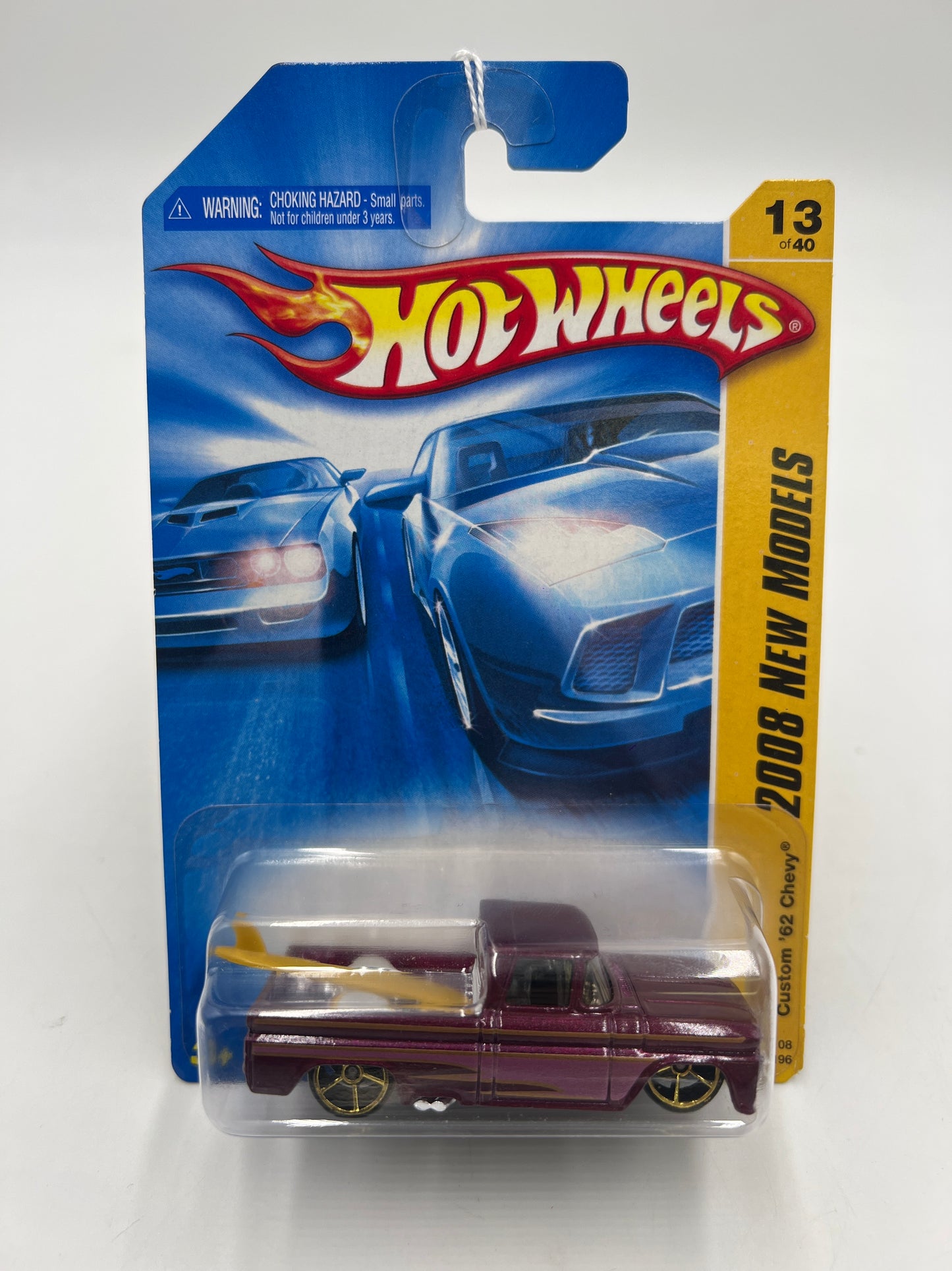 2008 Hot Wheels New Models #13 Custom 62 Chevy Purple 18C