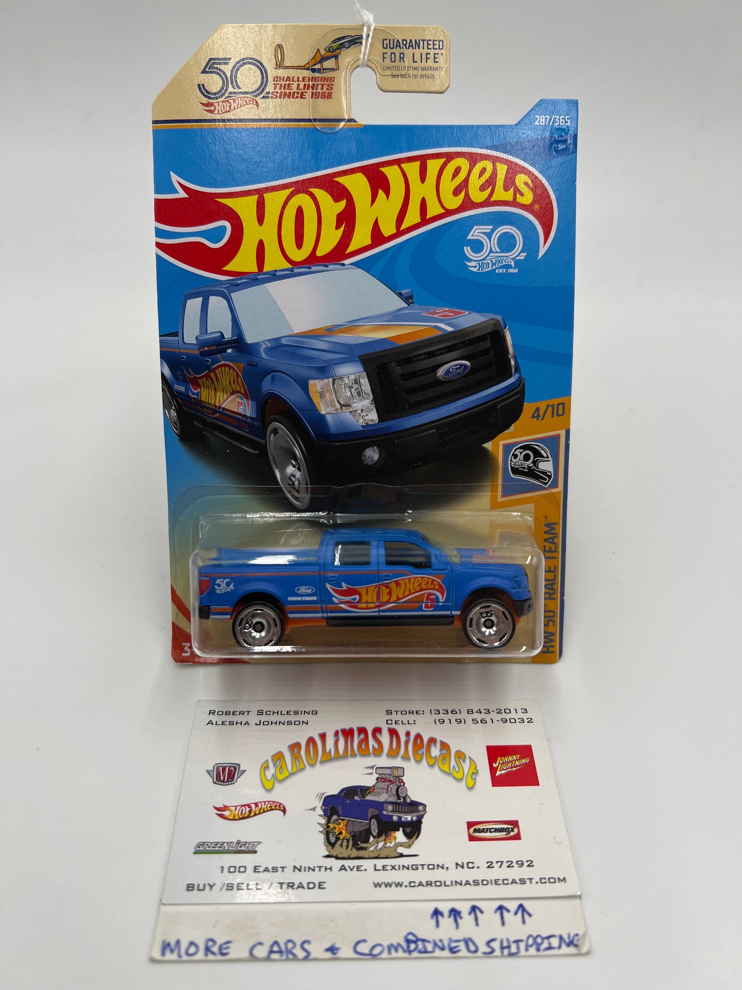 2018 Hot Wheels HW 50th Race Team #287 2009 Ford F-150 Blue 31A