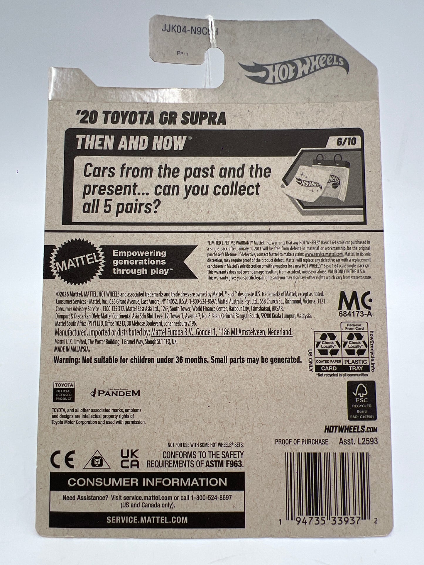 2026 Hot Wheels H Case #157 20 Toyota GR Supra Silver 77E