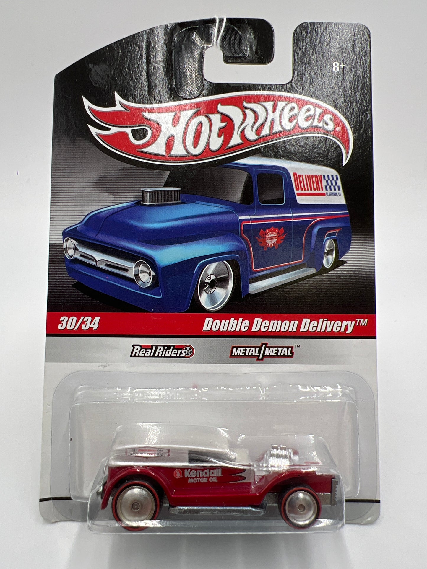Hot Wheels Slick Rides #30 Double Demon Delivery Kendall Motor Oil Red 243G