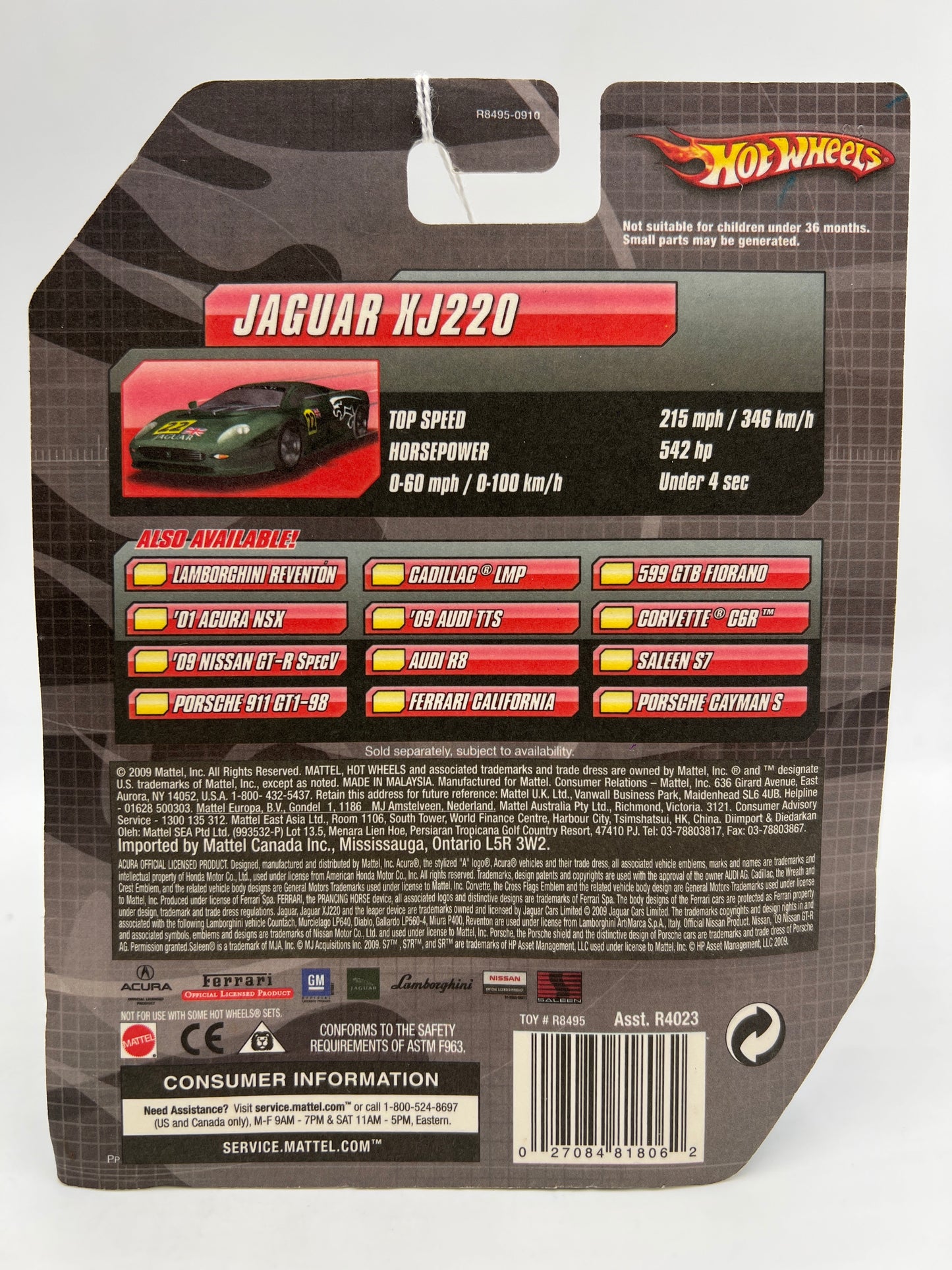 Hot Wheels Premium Speed Machines Jaguar XJ220 Green