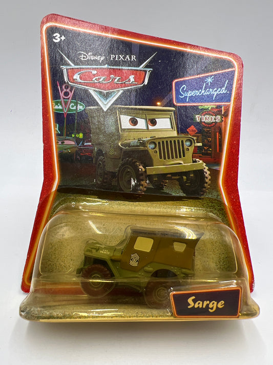 Disney Pixar Cars Supercharged Sarge #1 Yellowed Blister 139F