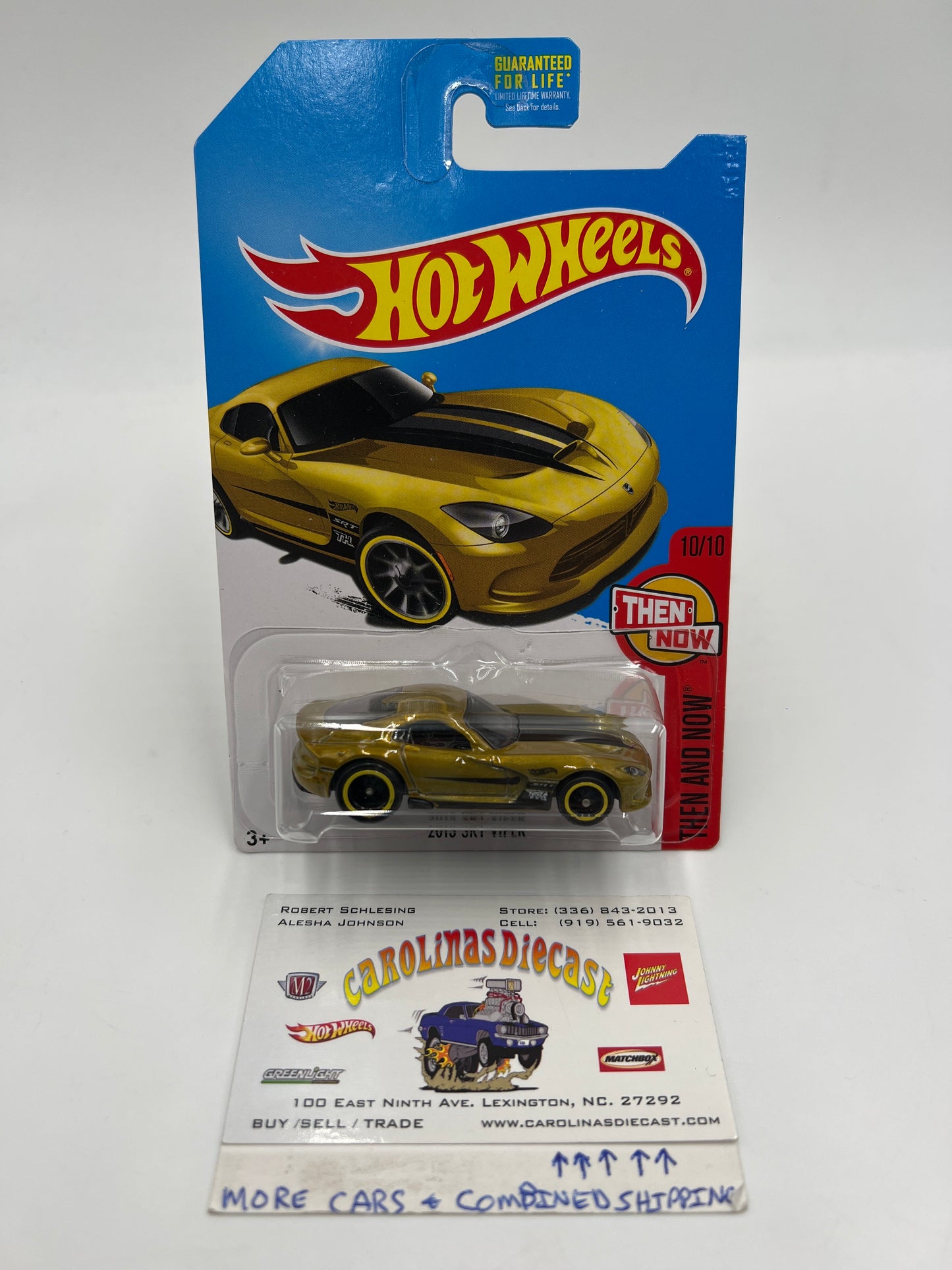 2017 Hot Wheels Super Treasure Hunt 2013 SRT Viper Gold W/Protector