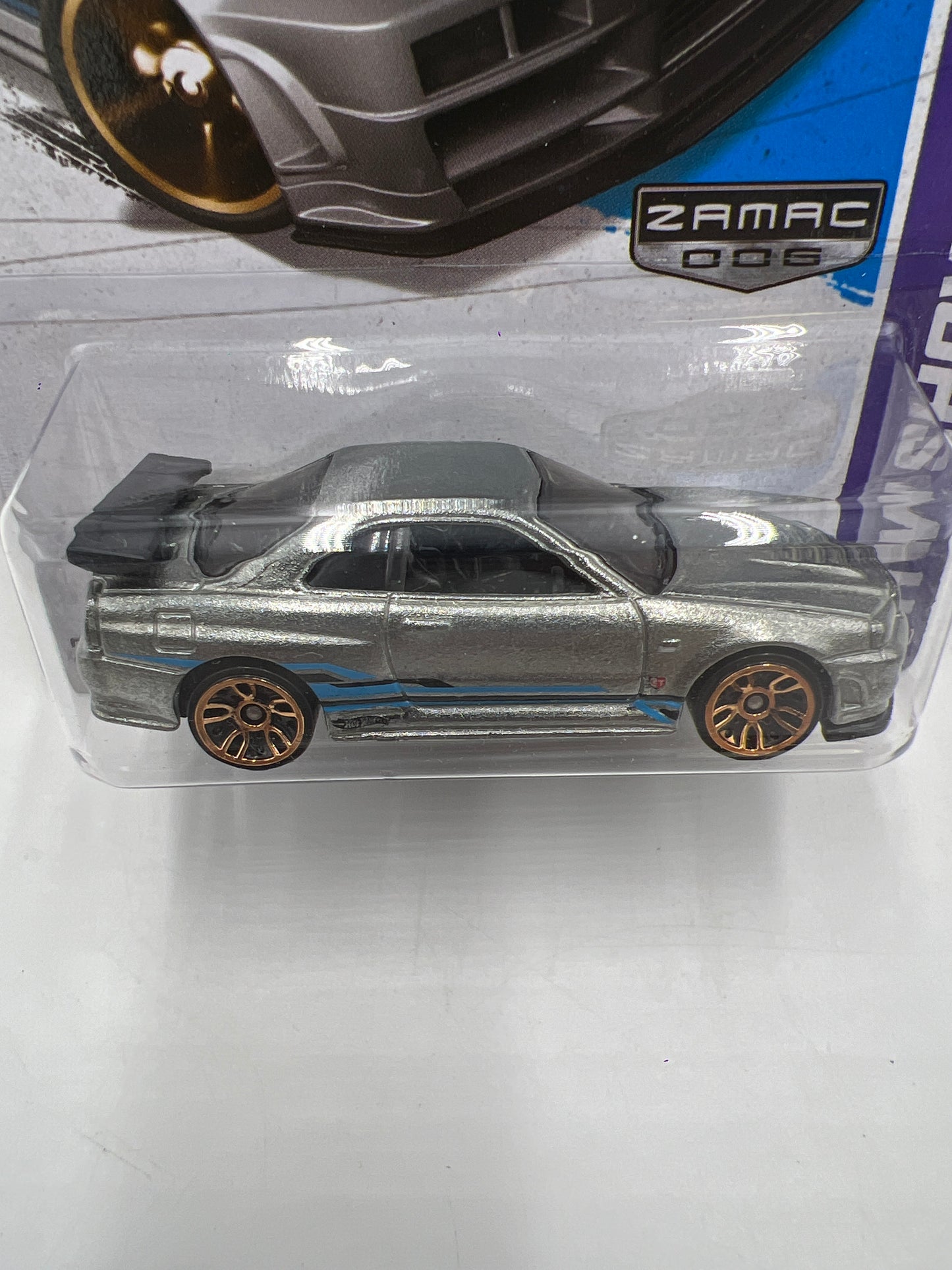 2013 Hot Wheels Showroom #158 Zamac Nissan Skyline GT-R R34 HTF W/Protector