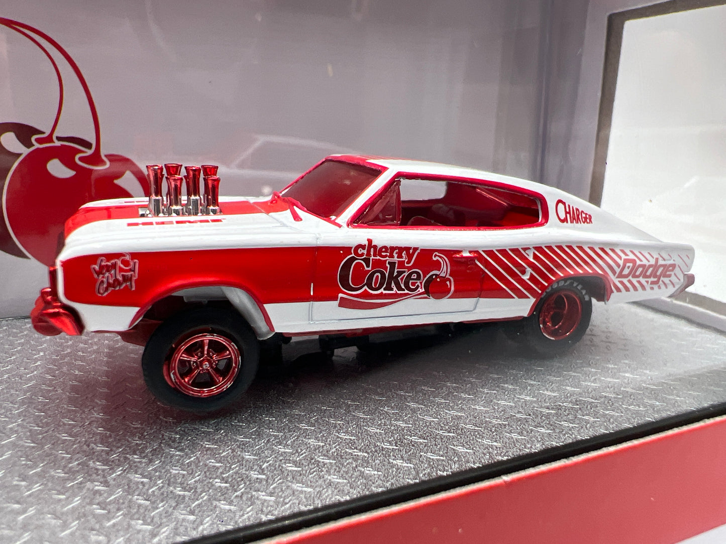 2025 M2 Machines Auto Haulers Coca Cola CHASE 1966 Dodge L600 COE & 1966 Dodge Charger Gasser TW36