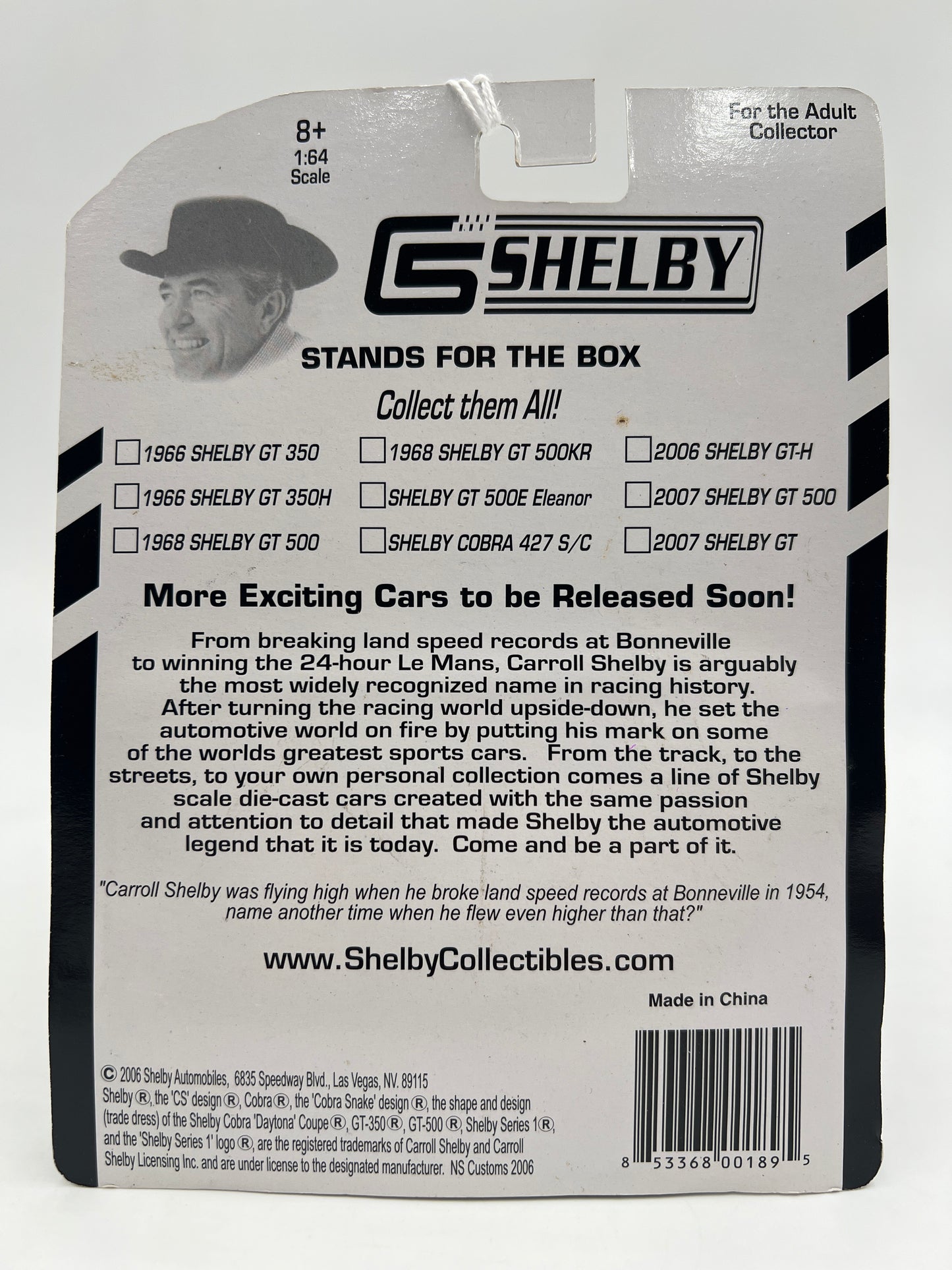 Shelby Collectibles 2007 Shelby GT Mustang White 185C