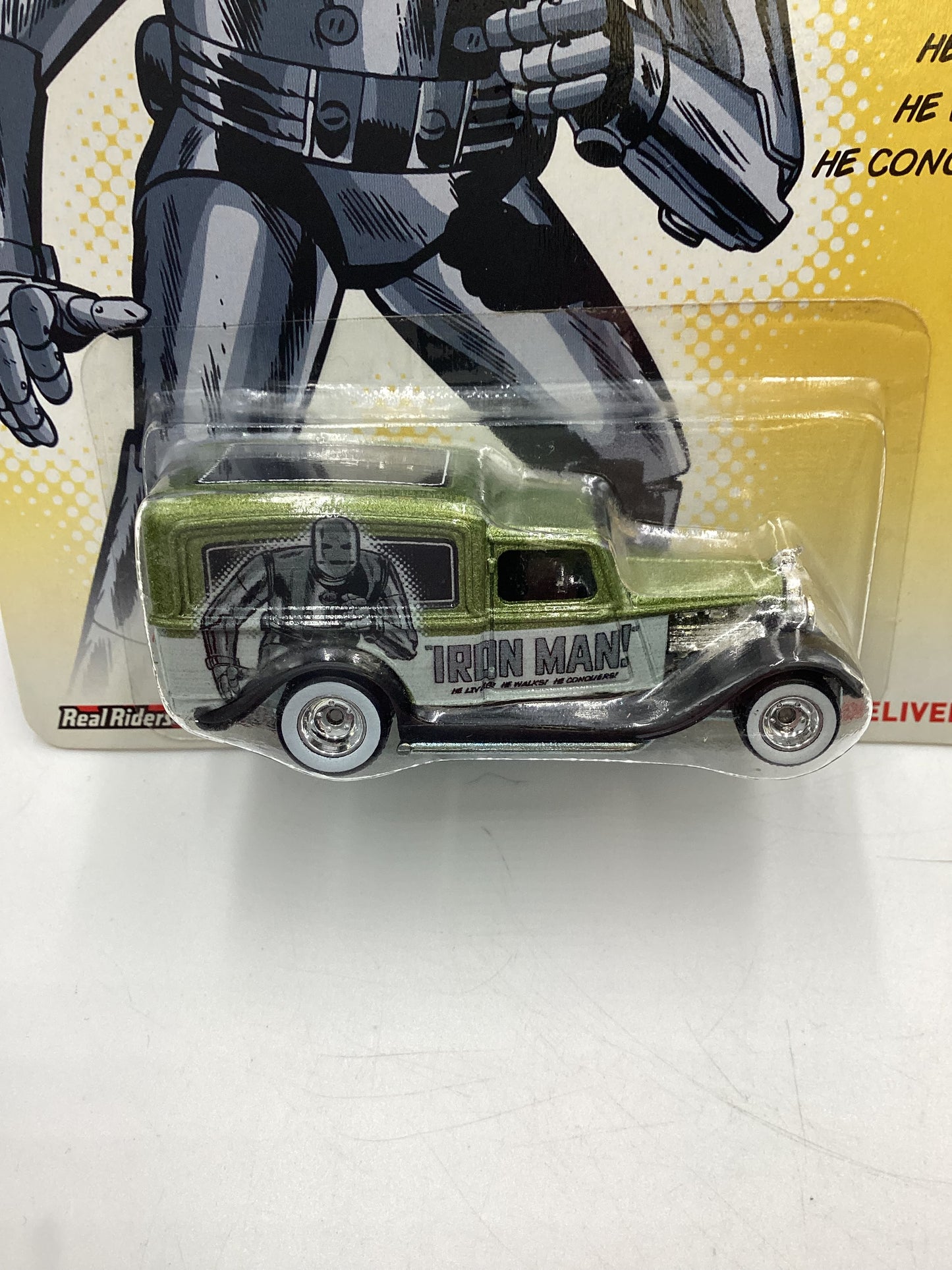 Hot wheels Pop Culture Marvel Iron Man 34 Dodge Delivery Green 272A