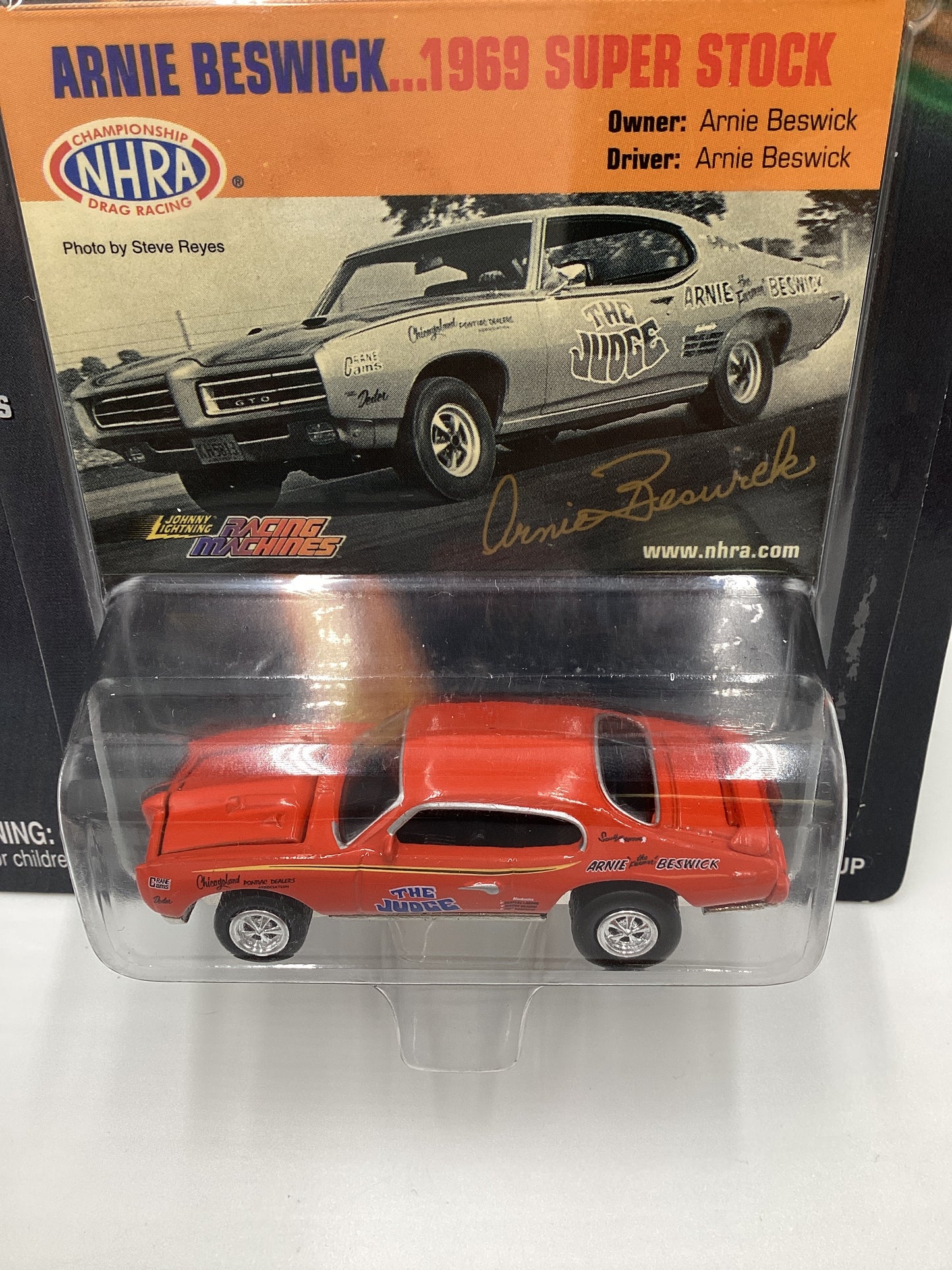 Johnny Lightning Racing Machines Arnie Beswick 1969 Super Stock Orange 222H