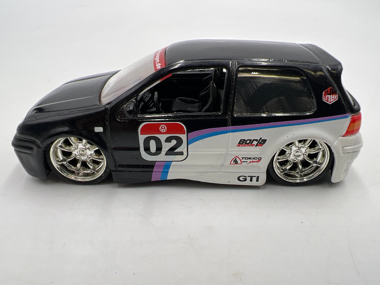 Jada Toys V Dubs 2002 Volkswagen Golf GTI Black Loose