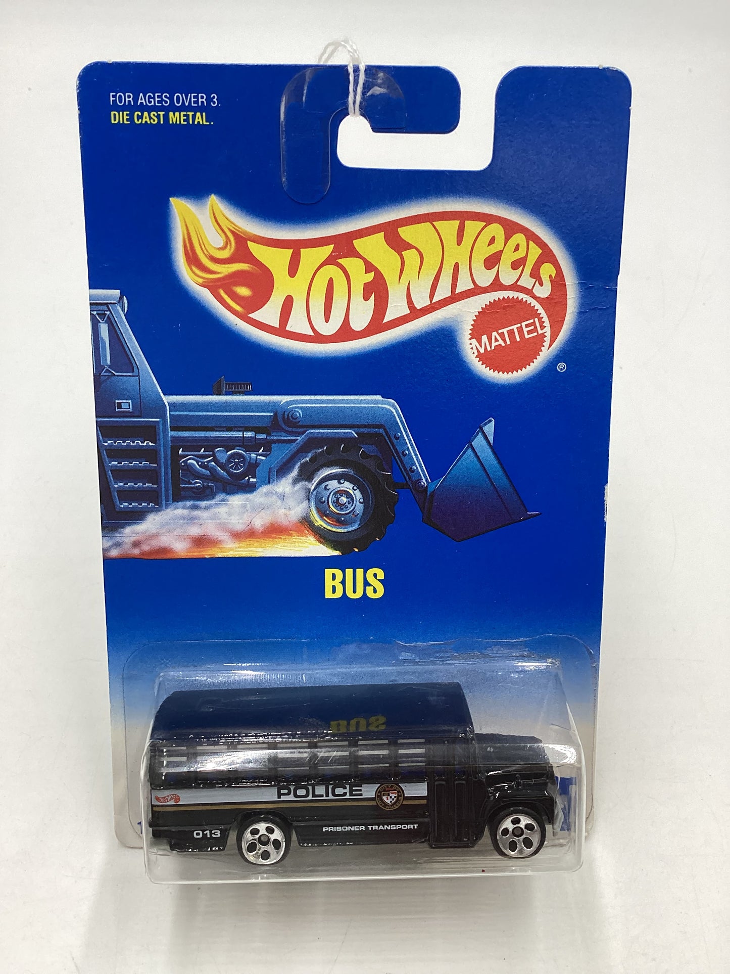 Hot Wheels Blue Card Collector No. 72 School Bus Police Black 5 Dot wheels 239B