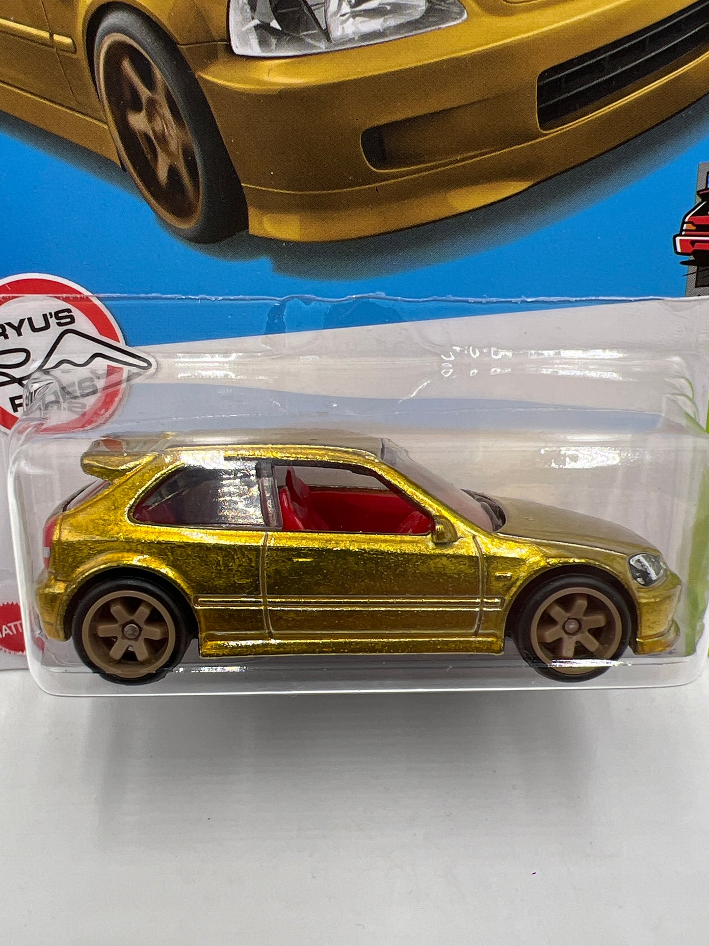 2022 Hot Wheels Super Treasure Hunt #125 99 Honda Civic Type R EK9 Gold Nugget W/Protector See Desc