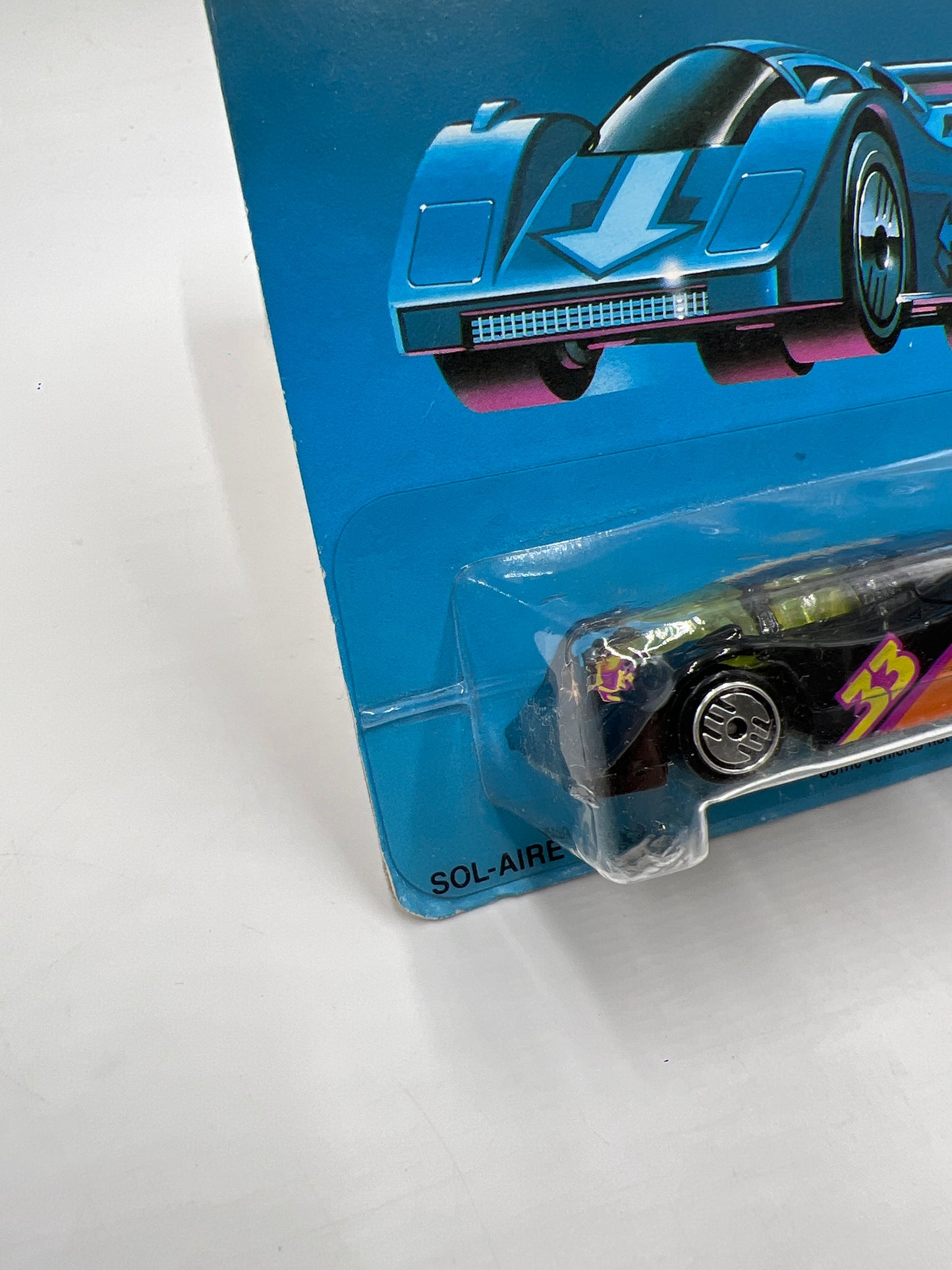 Hot Wheels Original 1988 Speed Fleet #1494 Sol-Aire CX4 Black/Magenta W/Protector