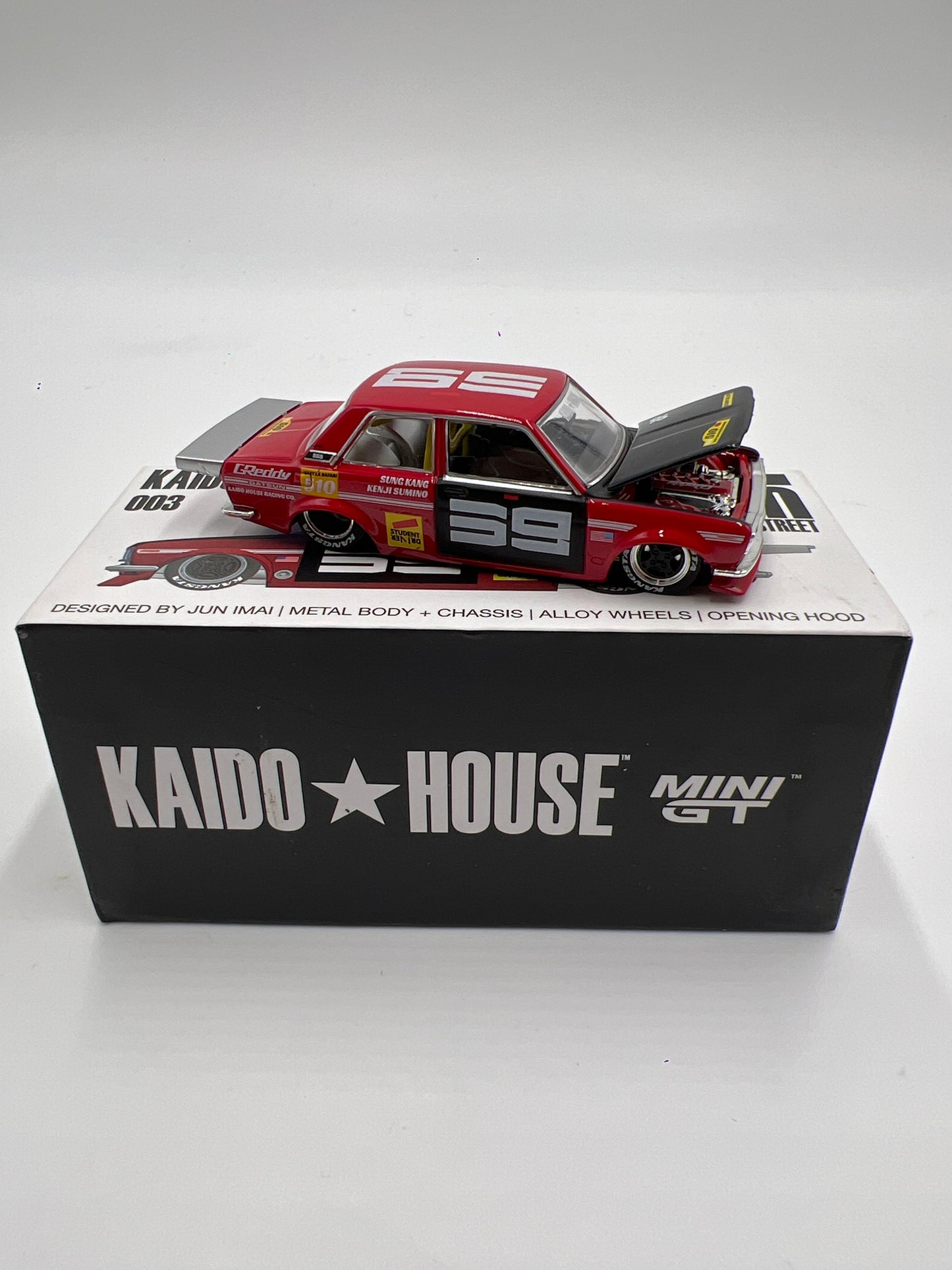 Mini GT Kaido House #003 Datsun 510 Pro Street Red