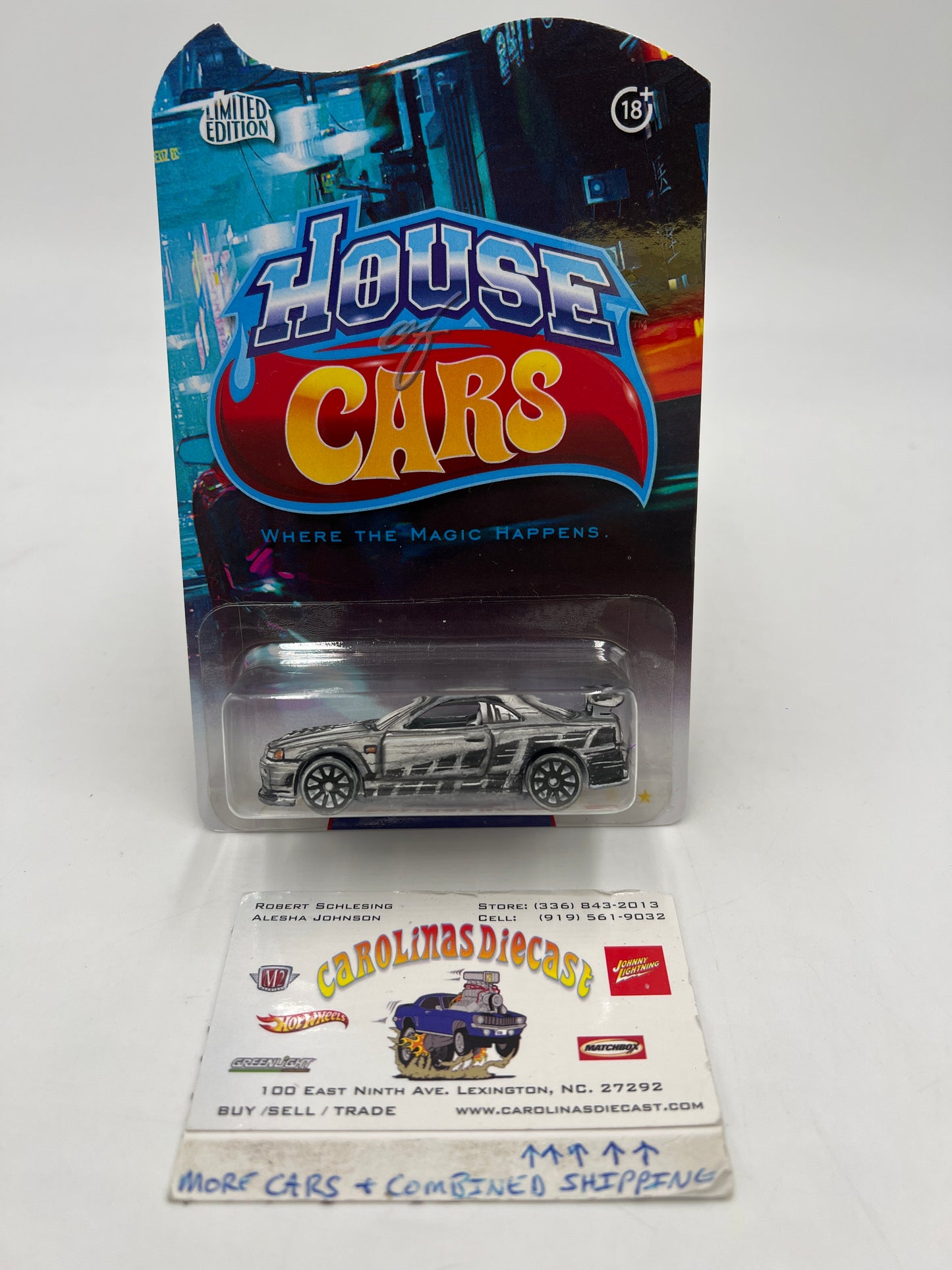 Hot Wheels x House of Cars Nissan Skyline GT-R R34 Robie Pencil Custom W/Protector