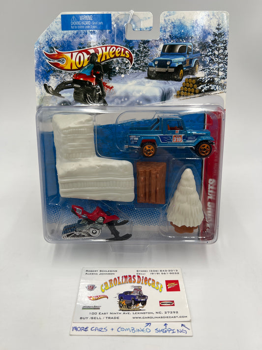 2011 Hot Wheels Racing Kits #1 Snow Race Jeep Scrambler / Snowmobile SR