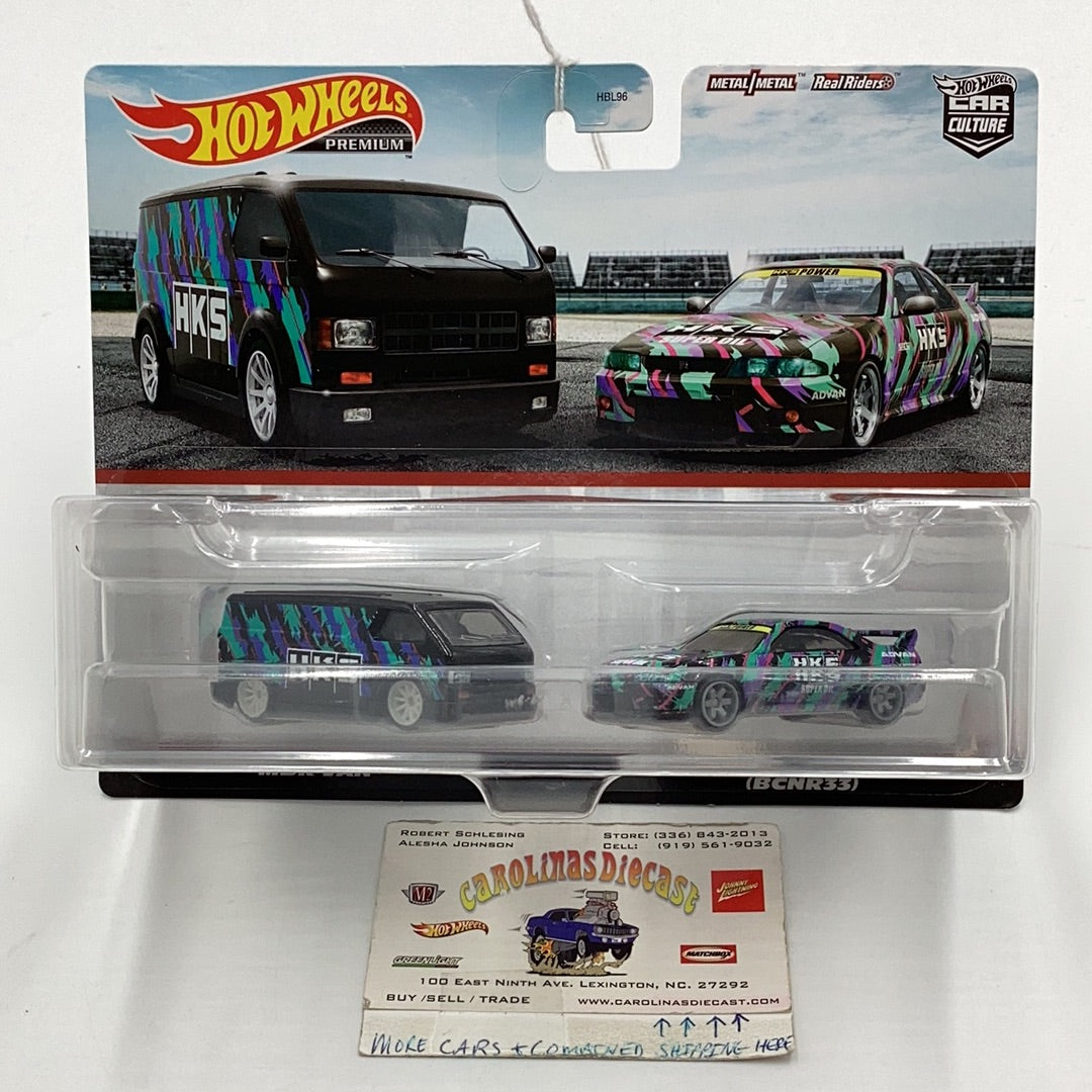 Hot wheels car culture team 2 pack target exclusive MBK Van Nissan Skyline GT-R (BCNR33) 282D