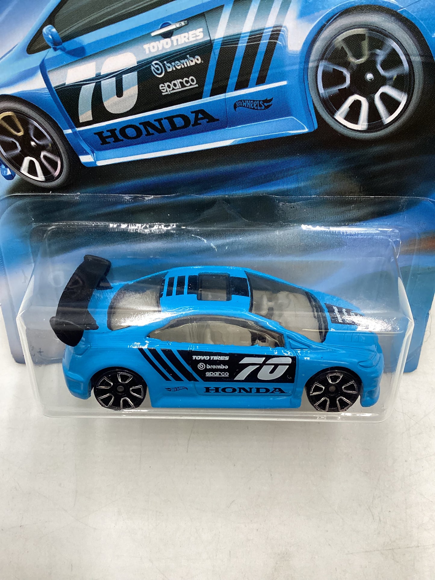 2018 Hot Wheels Honda Series #4 Honda Civic SI Blue 156A