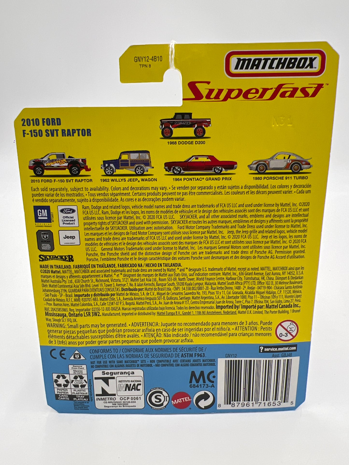 Matchbox Superfast #12 2010 Ford F-150 Raptor White 169i