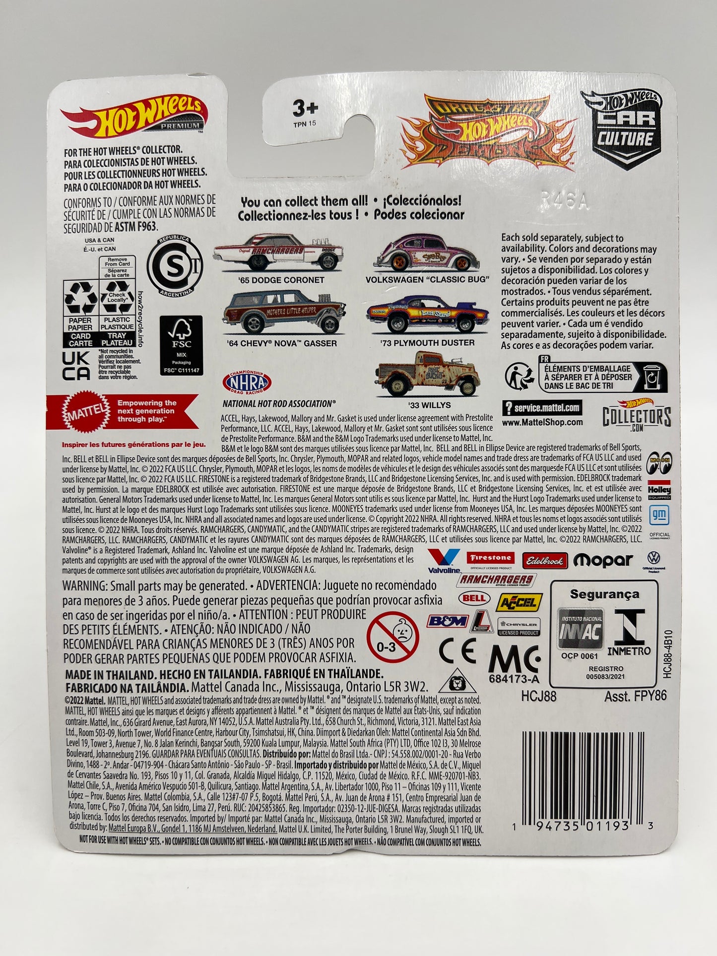 Hot Wheels Premium Drag Strip Demons #5 33 Willys 241i