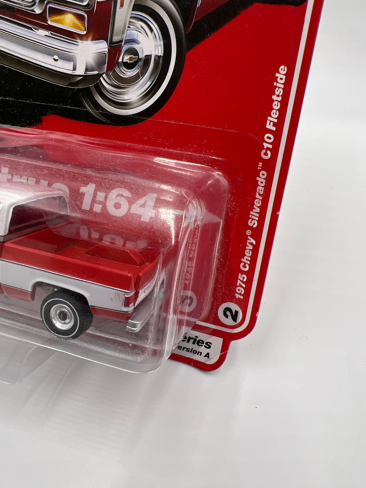 Auto World Muscle Trucks Release 4 Version A 1975 Chevy Silverado C10 Fleetside Red/White