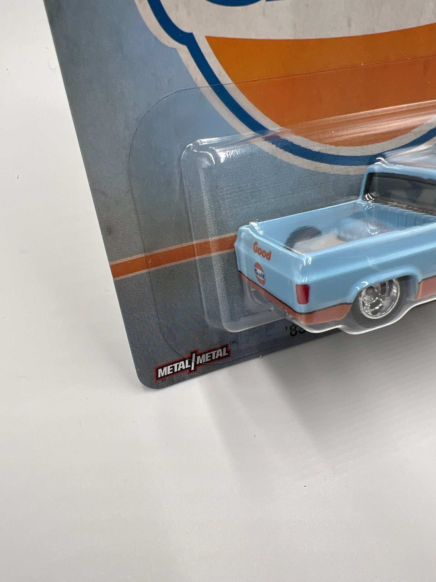 Hot Wheels Car Culture Vintage Oil #2 83 Chevy Silverado Gulf Blue W/Protector