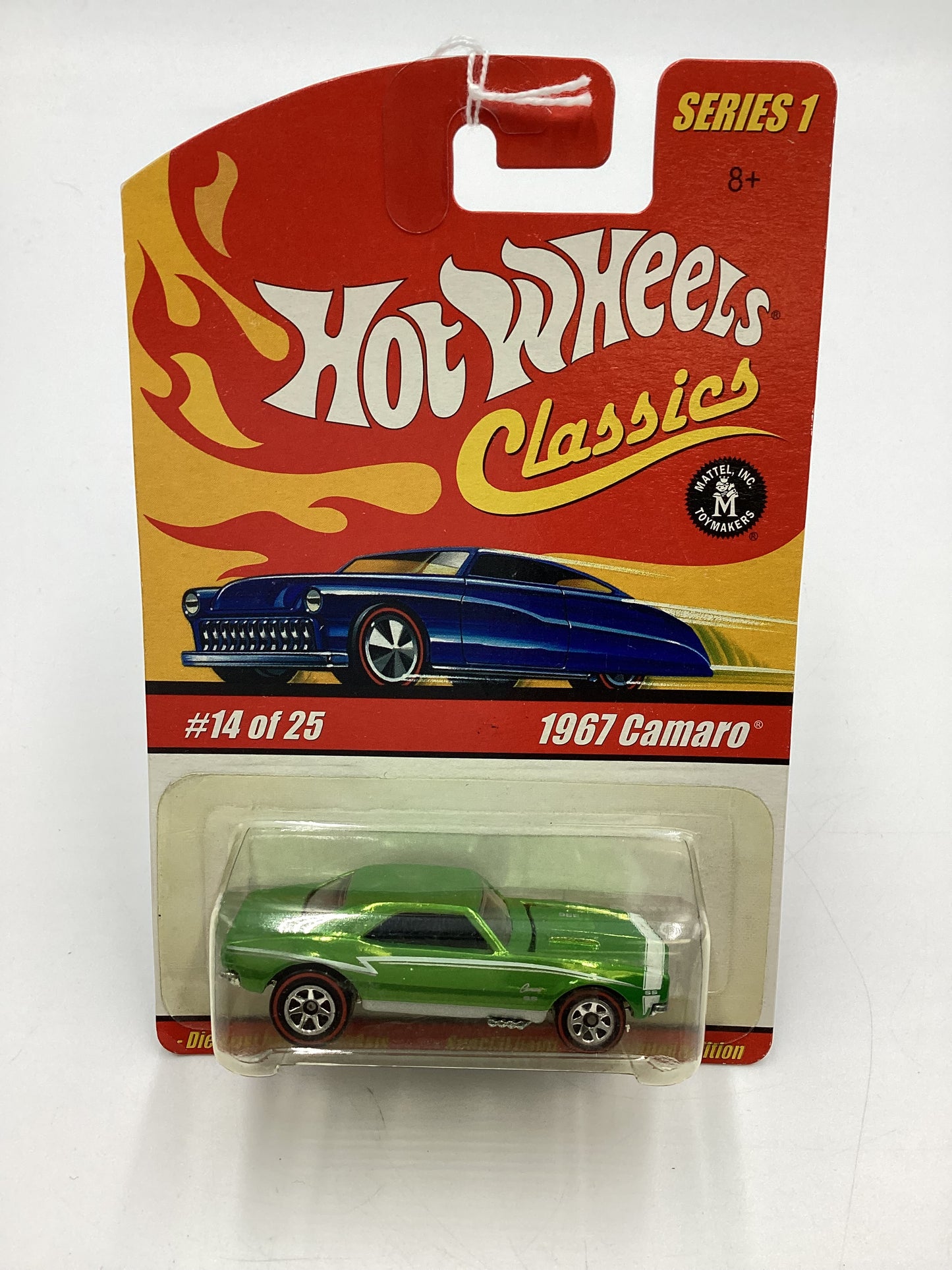 Hot Wheels Classics Series 1 #14 1967 Camaro Green 7 Spoke Wheels SR