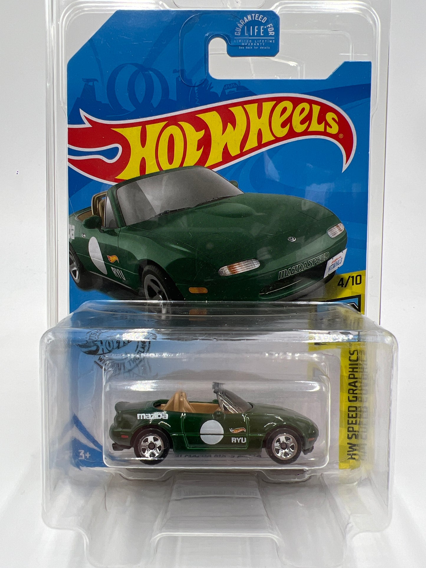 2019 Hot Wheels GameStop Exclusive 91 Mazda MX-5 Miata Green W/Protector