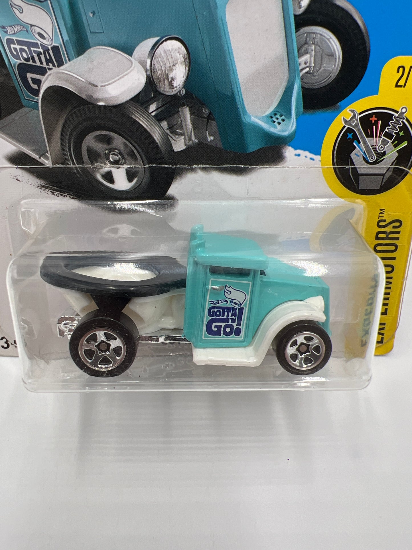 2017 Hot Wheels Experimotors #101 Gotta Go Light Blue 115F