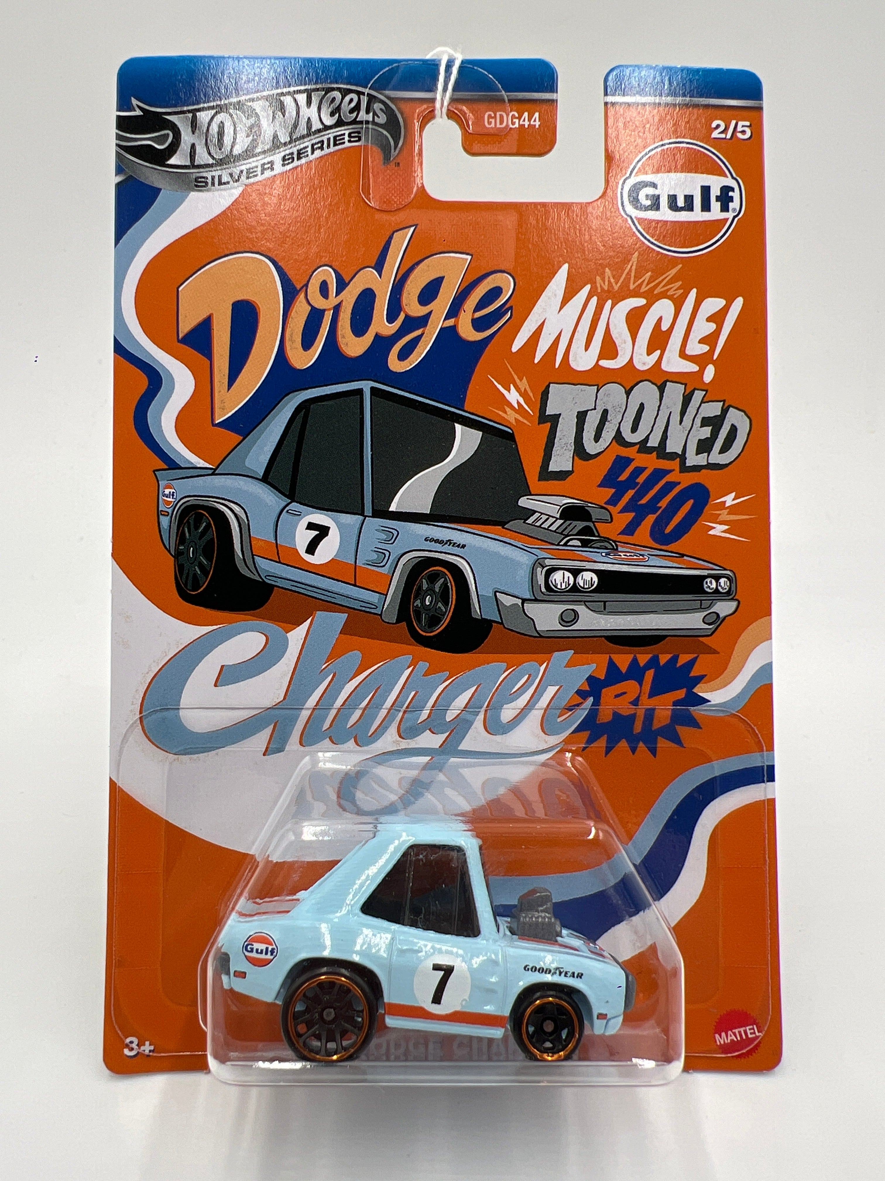 2025 Hot Wheels Silver Series Tooned Gulf #2 70 Dodge Charger 156K