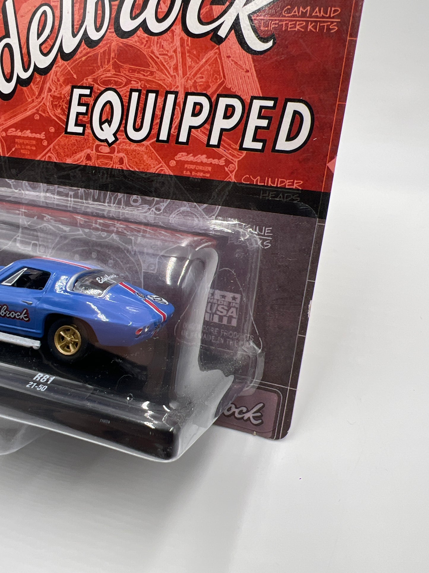 M2 Machines Auto Drivers 1966 Chevrolet Corvette 427 Blue Edelbrock R81 189D