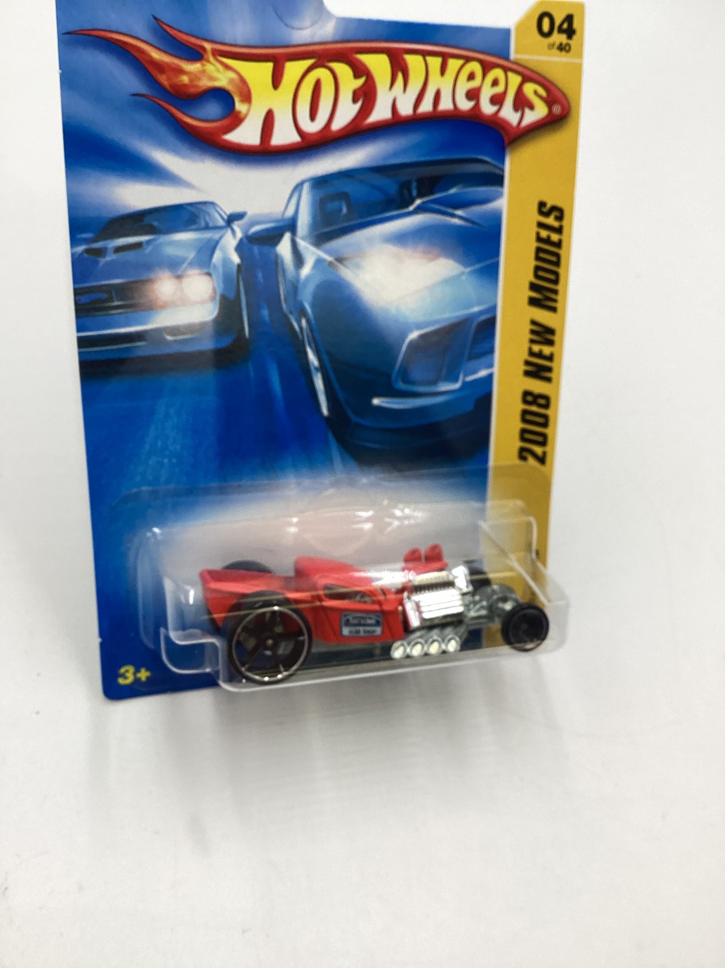 2008 Hot Wheels New Models #4 Ratbomb Satin Orange Cracked Blister AA5