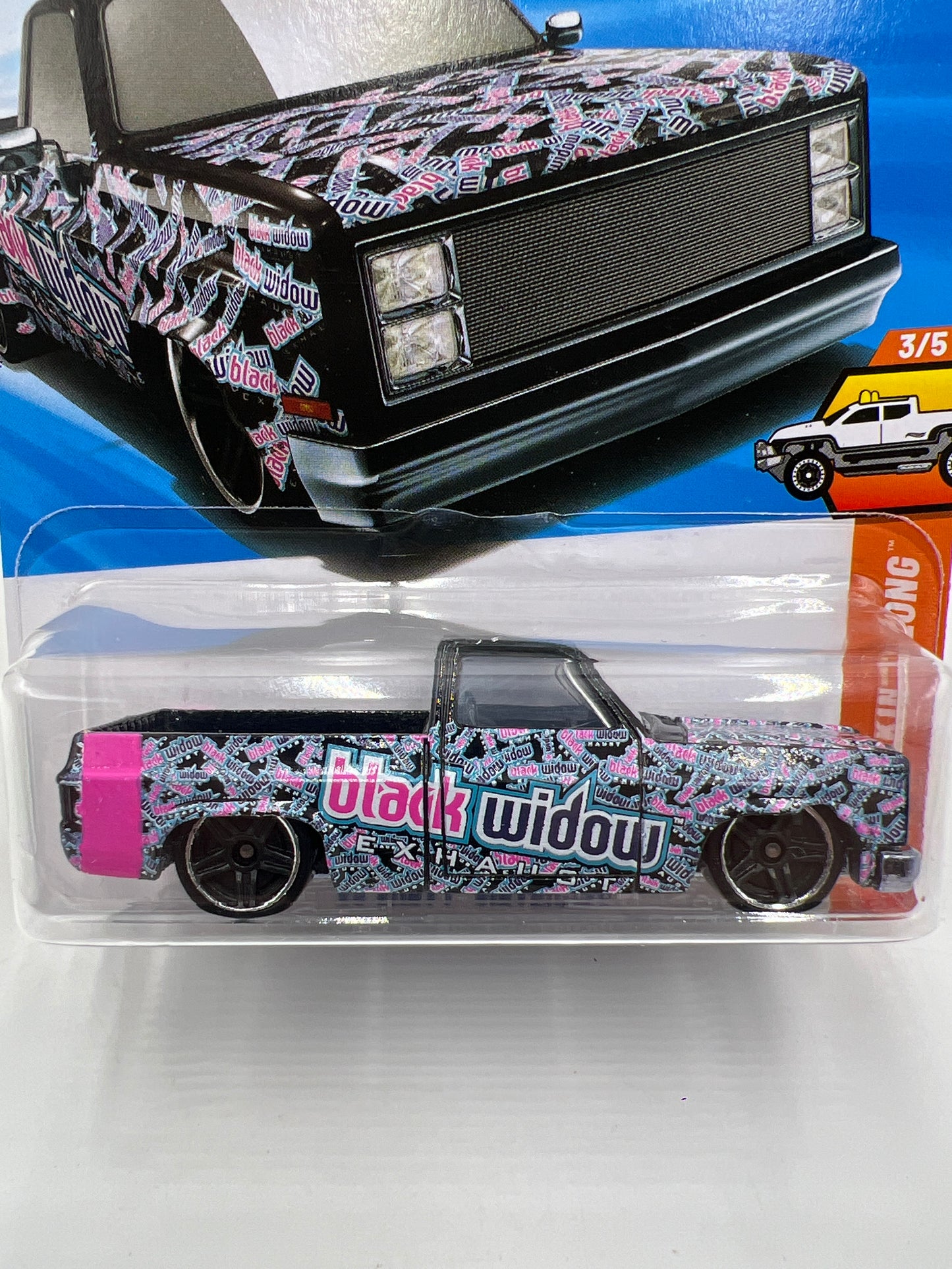2026 Hot Wheels B Case Truckin Along #42 83 Chevy Silverado Black Widow