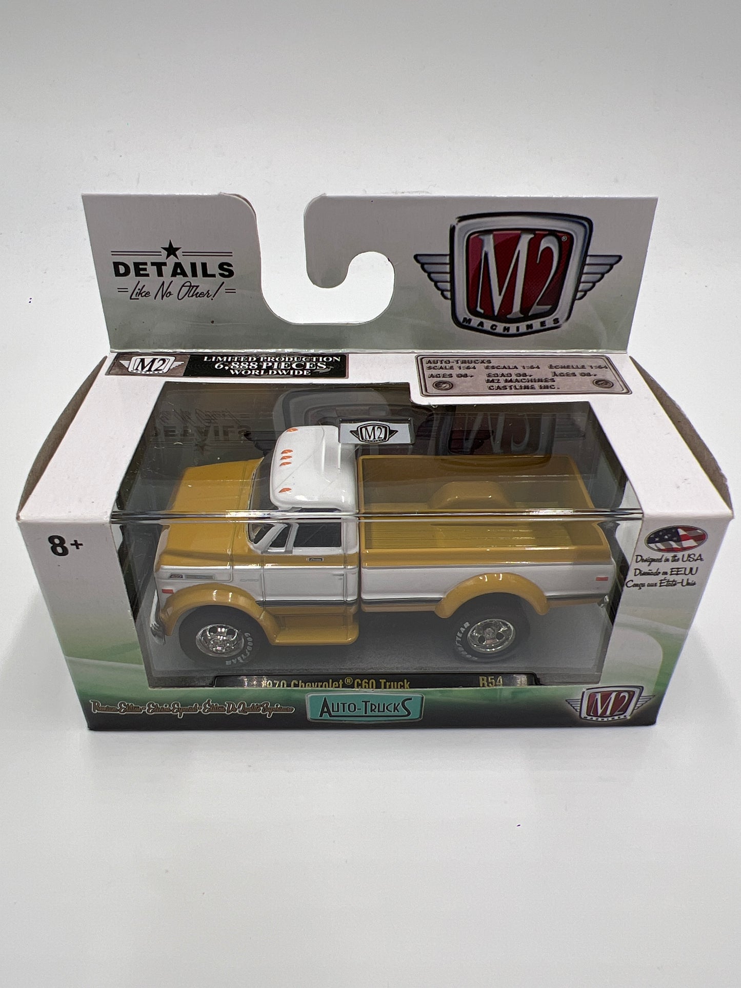 M2 Machines Auto Trucks 1970 Chevrolet C60 Truck Yellow/White R54