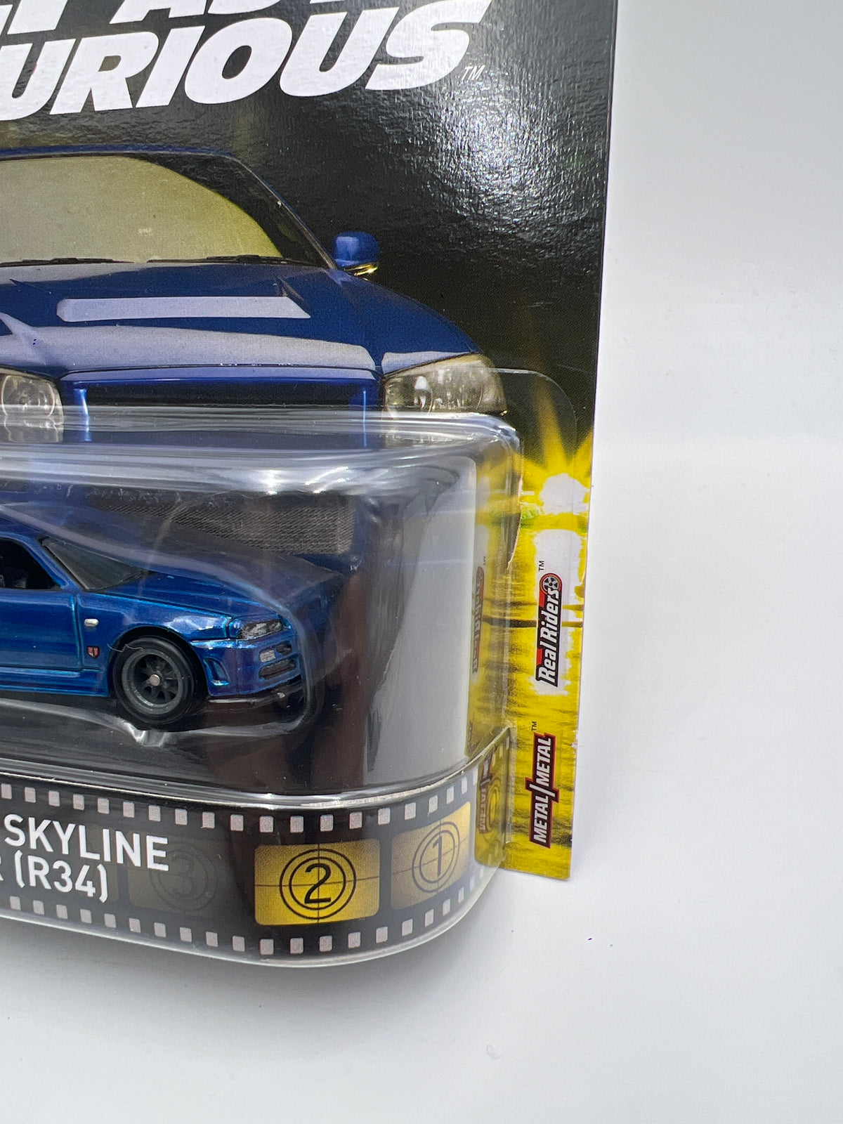 Hot Wheels Retro Entertainment Fast & Furious Nissan Skyline GT-R R34 Blue W/Protector