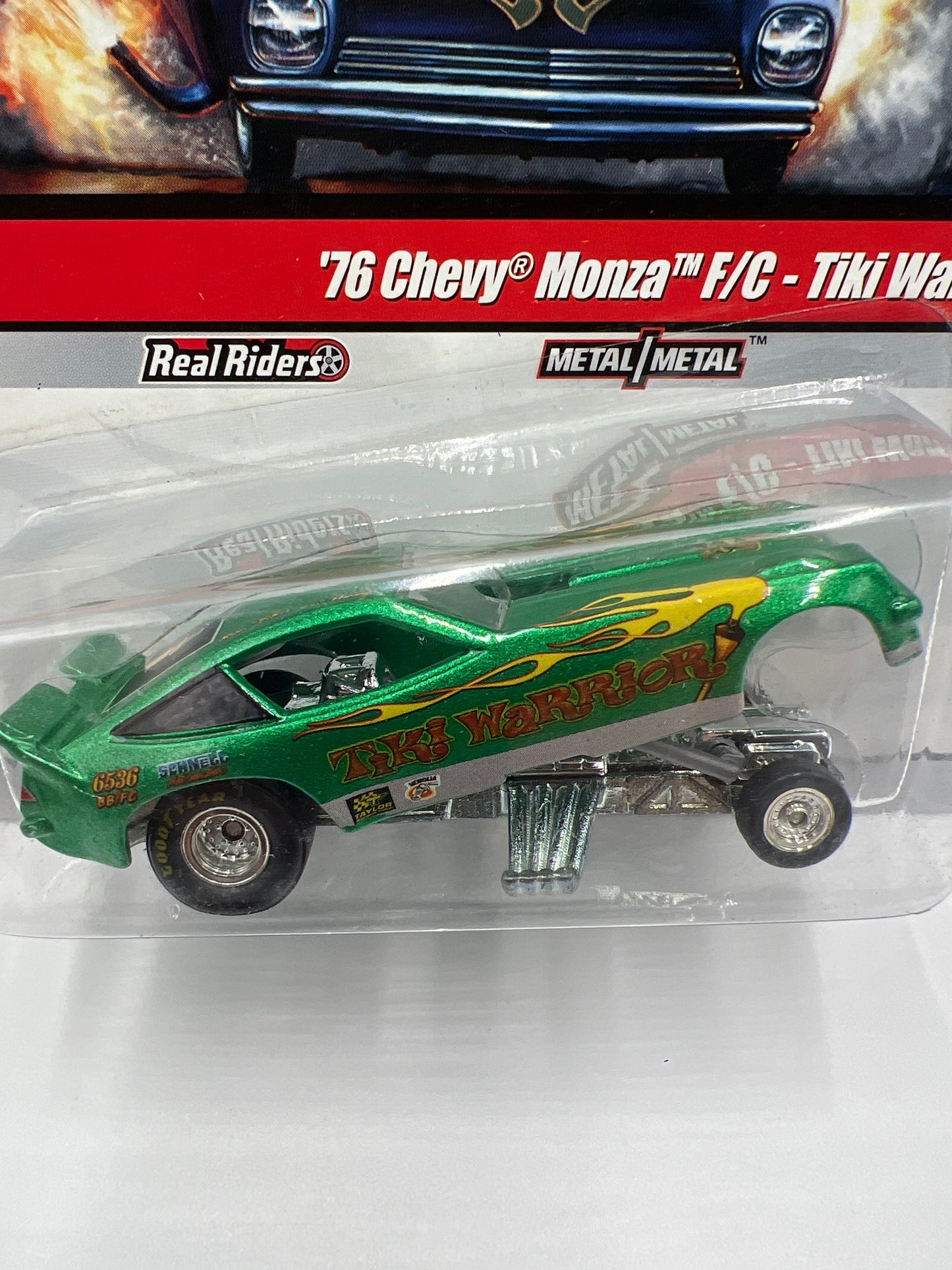 Hot Wheels Premium Drag Strip Demons #8 76 Chevy Monza F/C Tiki Warrior Green