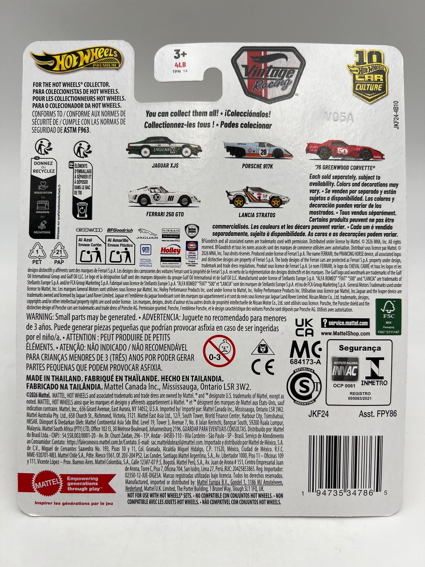 2026 Hot Wheels Premium Vintage Racing #3 76 Greenwood Corvette Red