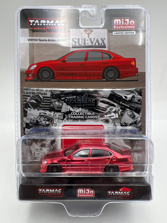 Tarmac Works Mijo Exclusives #81 CHASE VERTEX Toyota Aristo JZS161 W/Trading Cards