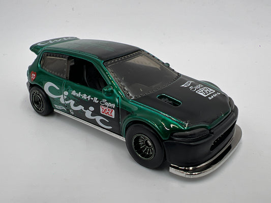 2026 Hot Wheels F Case Super Treasure Hunt Honda Civic Custom Dark Green Loose