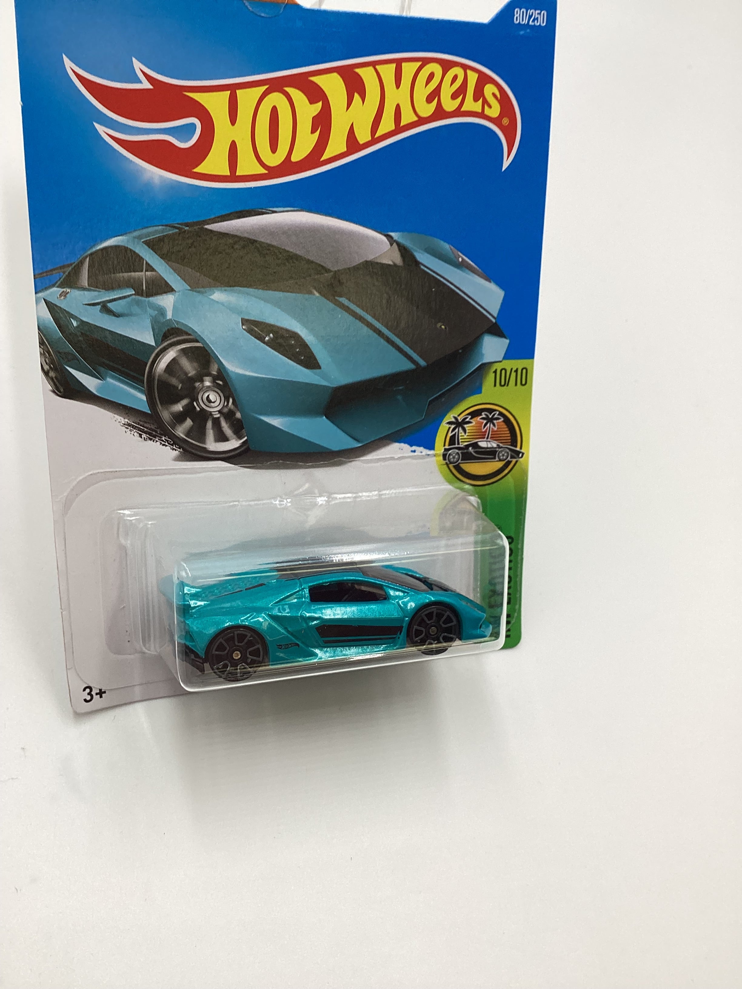 2016 Hot Wheels #80 Lamborghini Sesto Elemento Teal 101E
