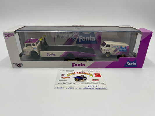 M2 Machines Auto Haulers Fanta 1970 Ford C-600 Truck & 1964 Ford Econoline Delivery Van Gasser TW07