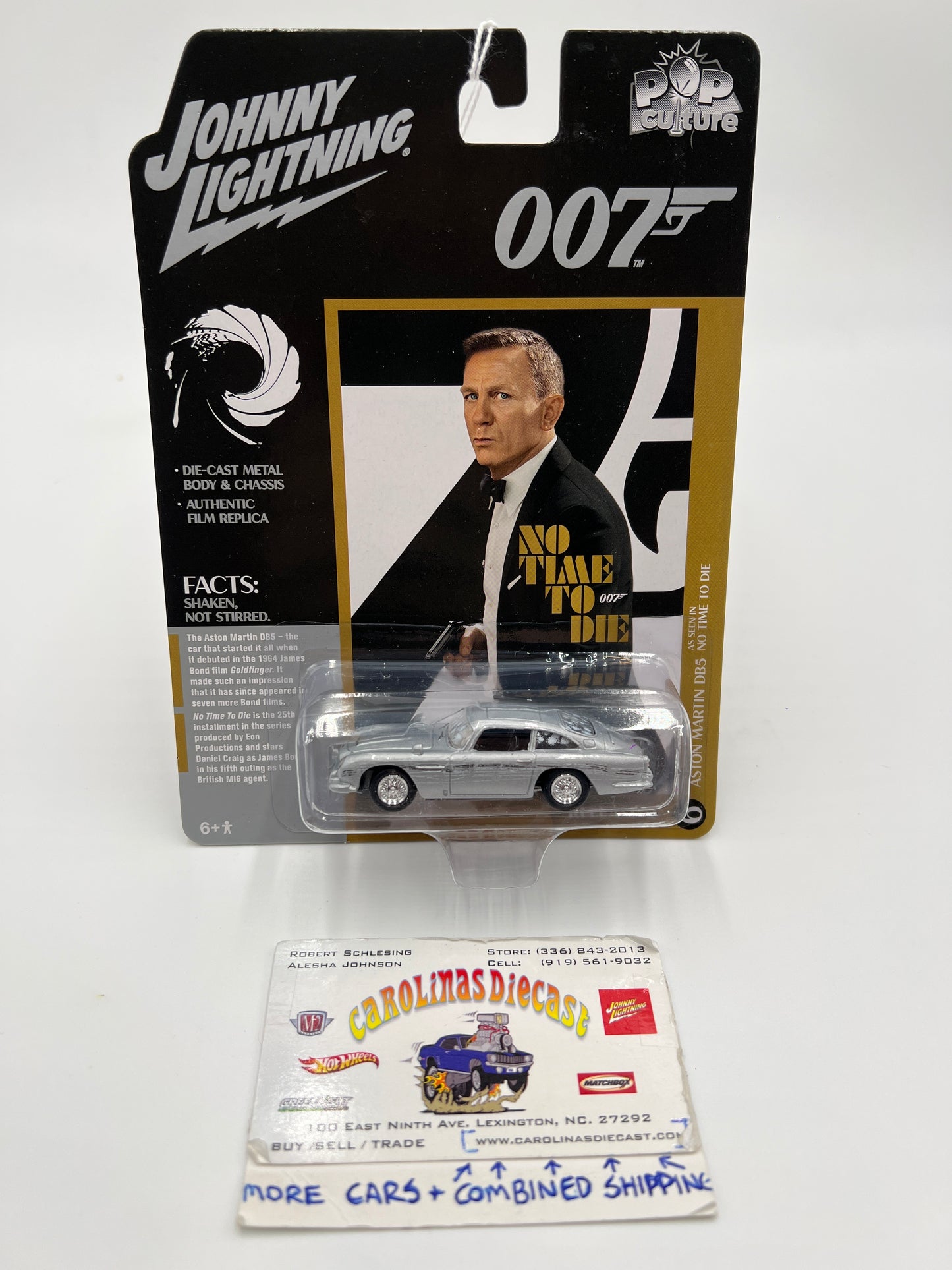 Johnny Lightning Pop Culture 007 No Time To Die Release 2 #6 Aston Martin DBS Silver 232D