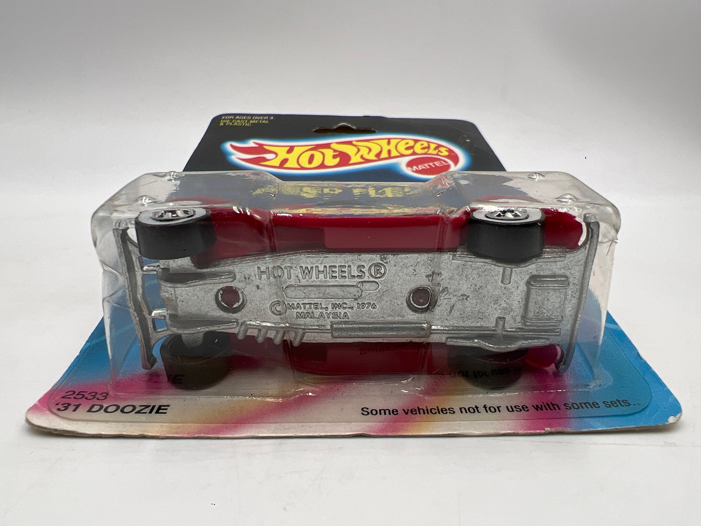 Hot Wheels Original 1986 Speed Fleet #2533 31 Doozie Burgundy  W/Protector Blister Not Perfect